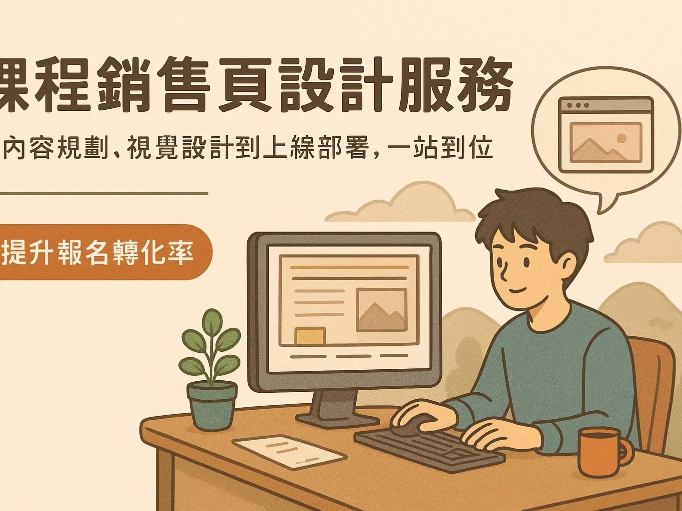 課程銷售頁landing page設計