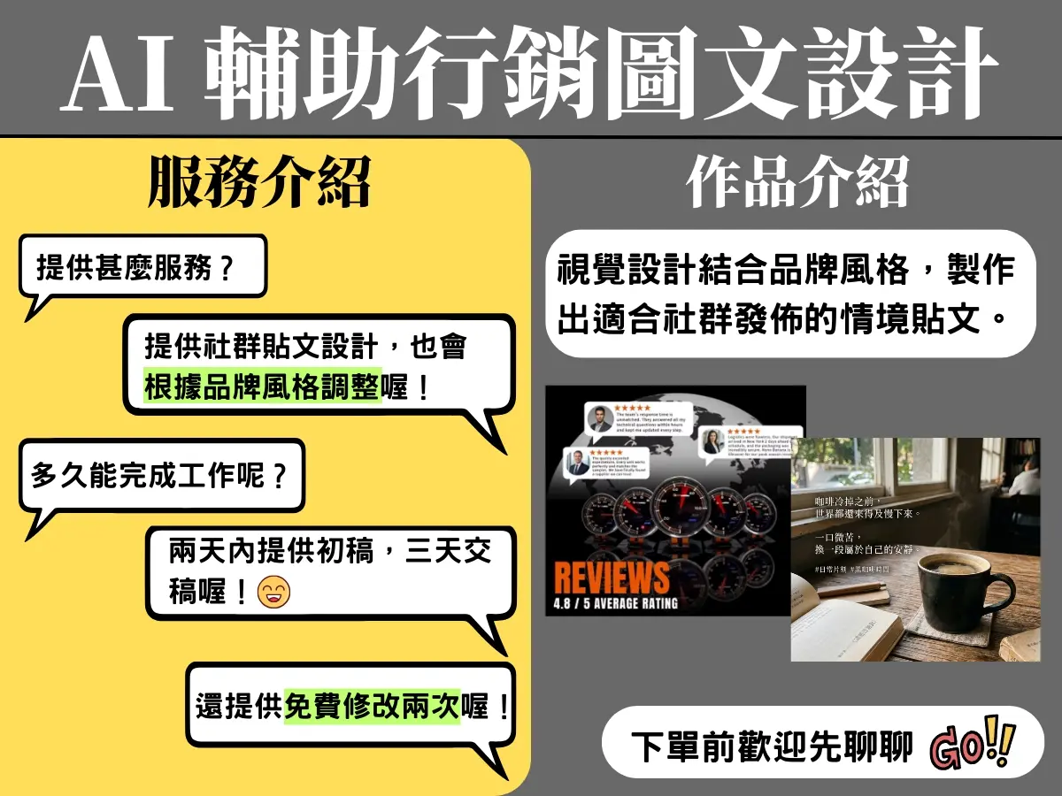 AI 輔助行銷圖文設計｜貼文／封面