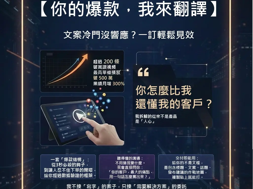 你的爆款，我來翻譯