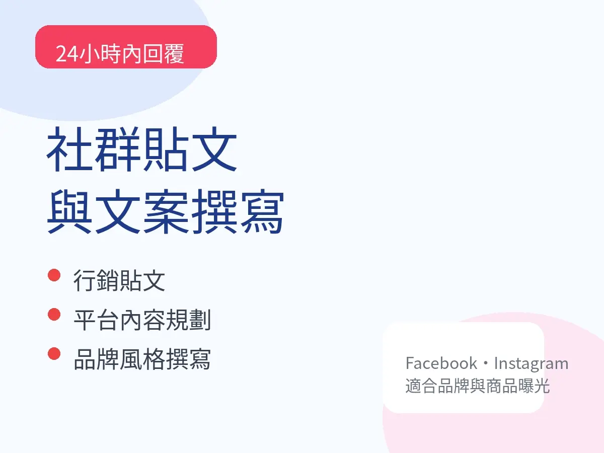 社群貼文與文案撰寫