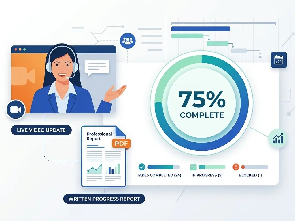 定期客戶專案進度報告服務