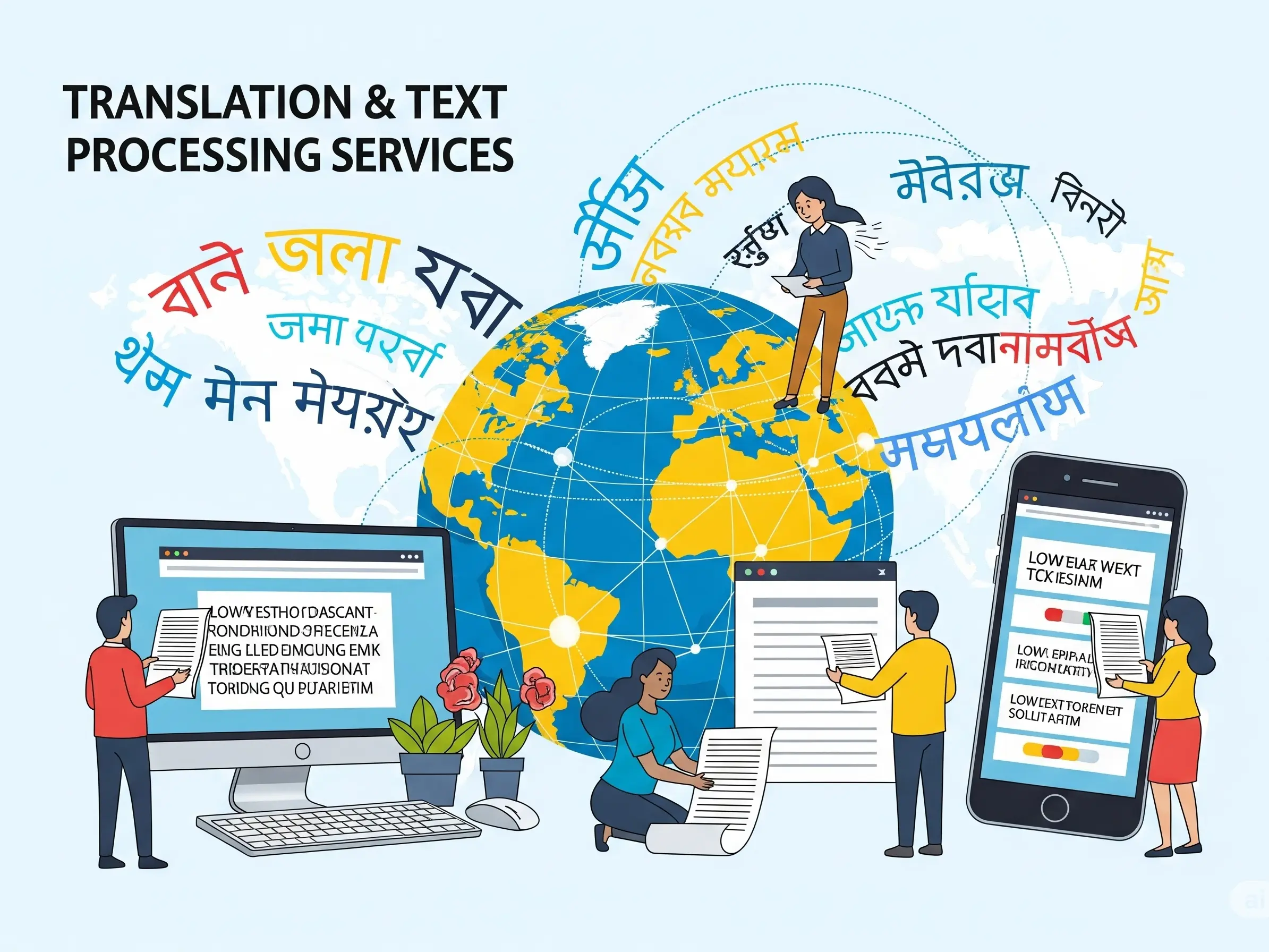 翻譯與文字相關處理服務